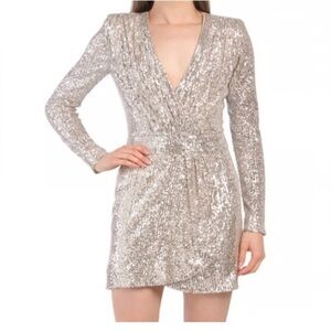 Ramy Brook Silver Sequin Dress